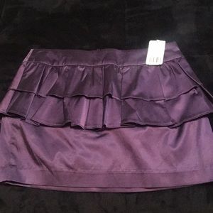 Purple peplum mini skirt
